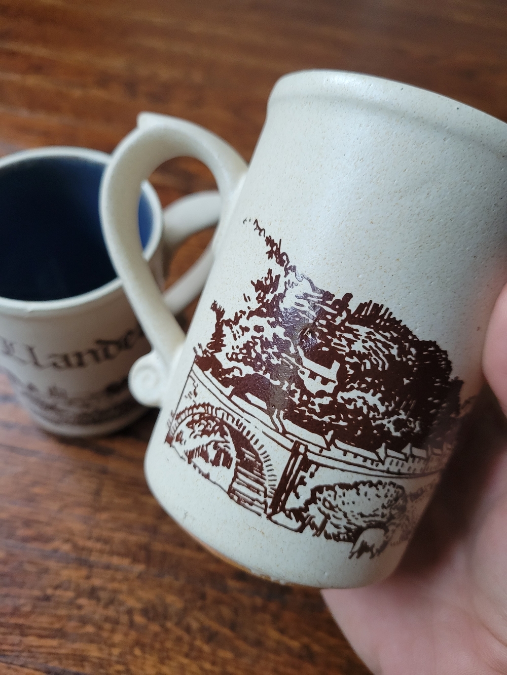 Laugharne Pottery Llandeilo Handmade Stoneware Mug Vintage Set Of 2 Rustic - Picture 13 of 17